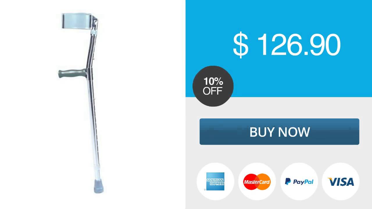 Adult Bariatric Steel Forearm Crutches YouTube