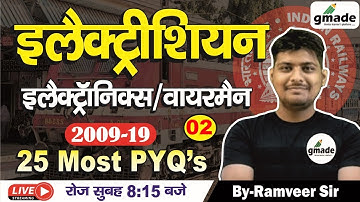 Electrician / Electronics / Wireman | CBT-2 Trade Previous Year Question 2009-19 |  By Ramveer Sir