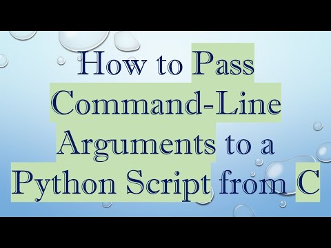 How to Pass Command-Line Arguments to a Python Script from C