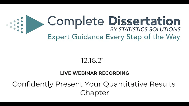 Confidently Present Your Quantitative Results Chapter