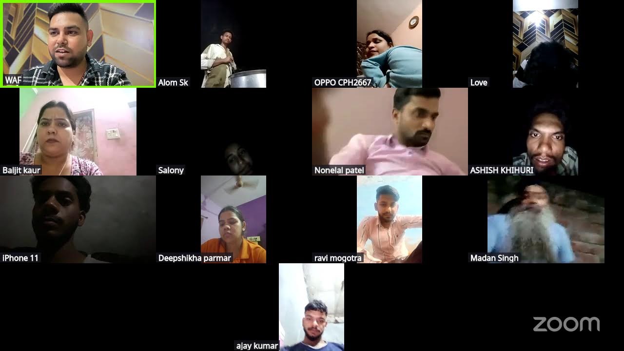 WAF's Zoom Meeting