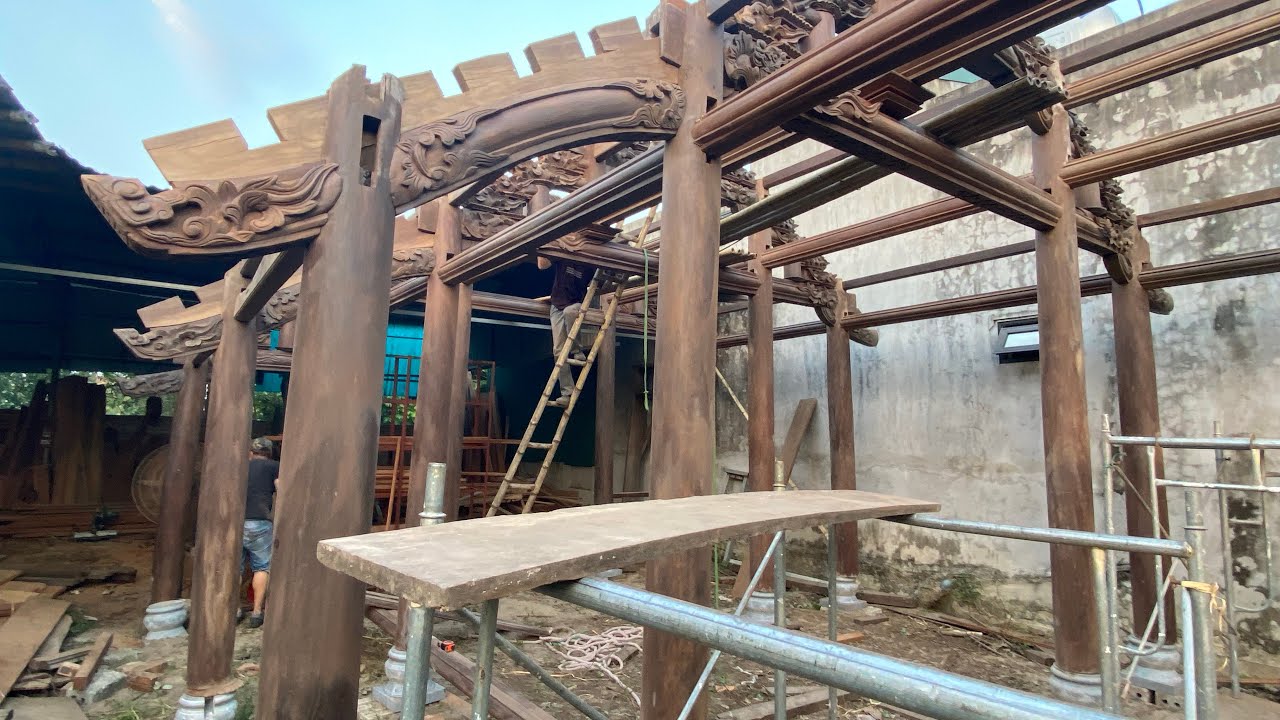 Video 1006 Bán nhà gỗ lim 3 gian có thể làm thêm 2 buồng -lh 0963177806