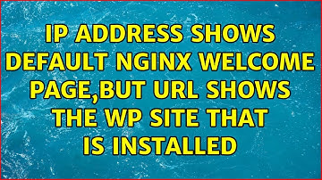 IP address shows default Nginx welcome page,but URL shows the WP site that is installed
