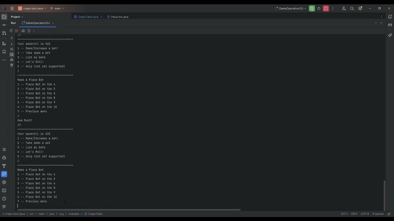 Java Craps Demo 12/19/23 - YouTube