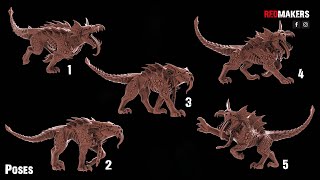 Hell Hounds – Demons. Models for 3D printing.