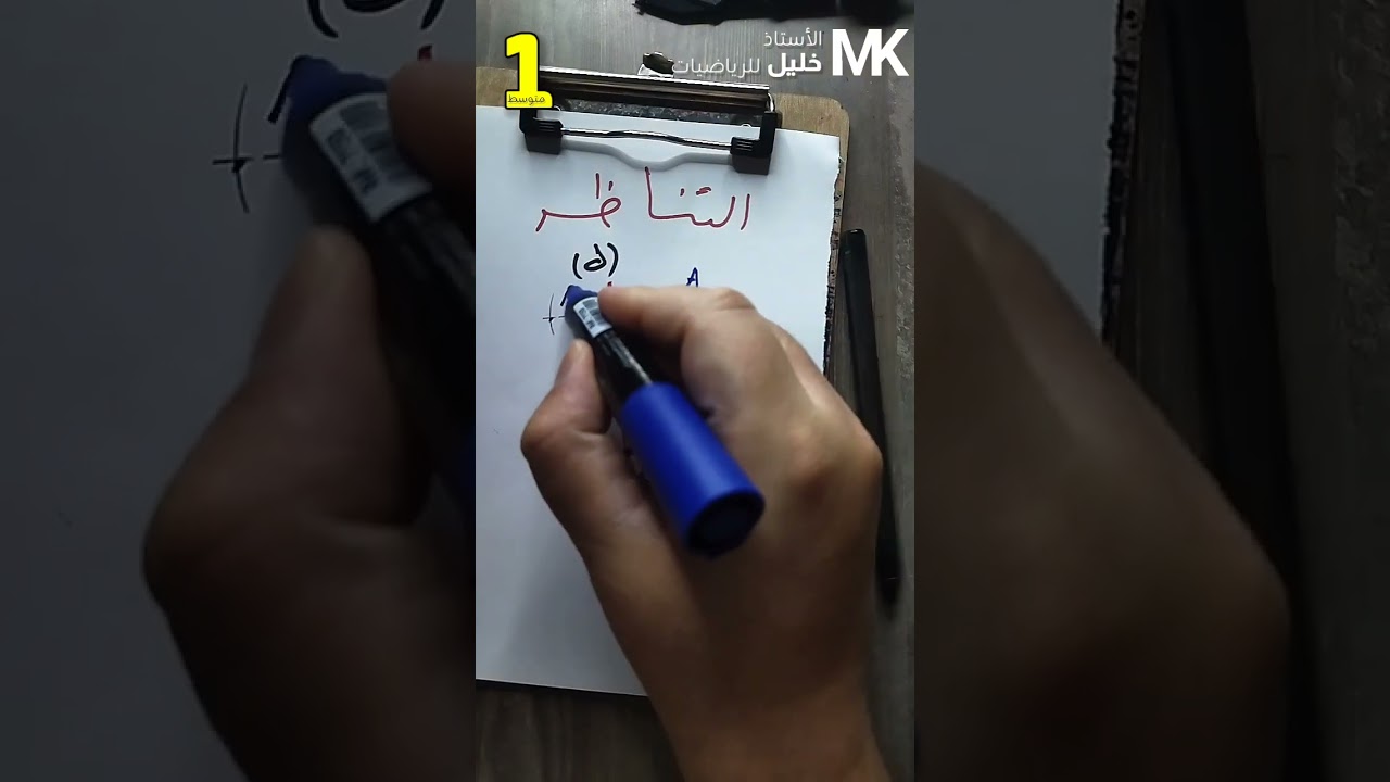 التناظر اولى متوسط مراجعة الاختبار الثاني 