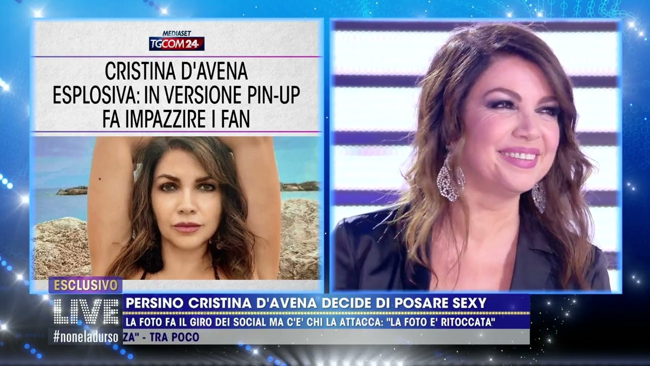 NON E'LA D'URSO Cristina D'AVENA INTERVISTA CON PAOLO TUCI
