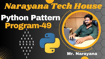 #103:Narayana Tech House|| Python Pattern Program-49|| Mr. Narayana|| 9010607010