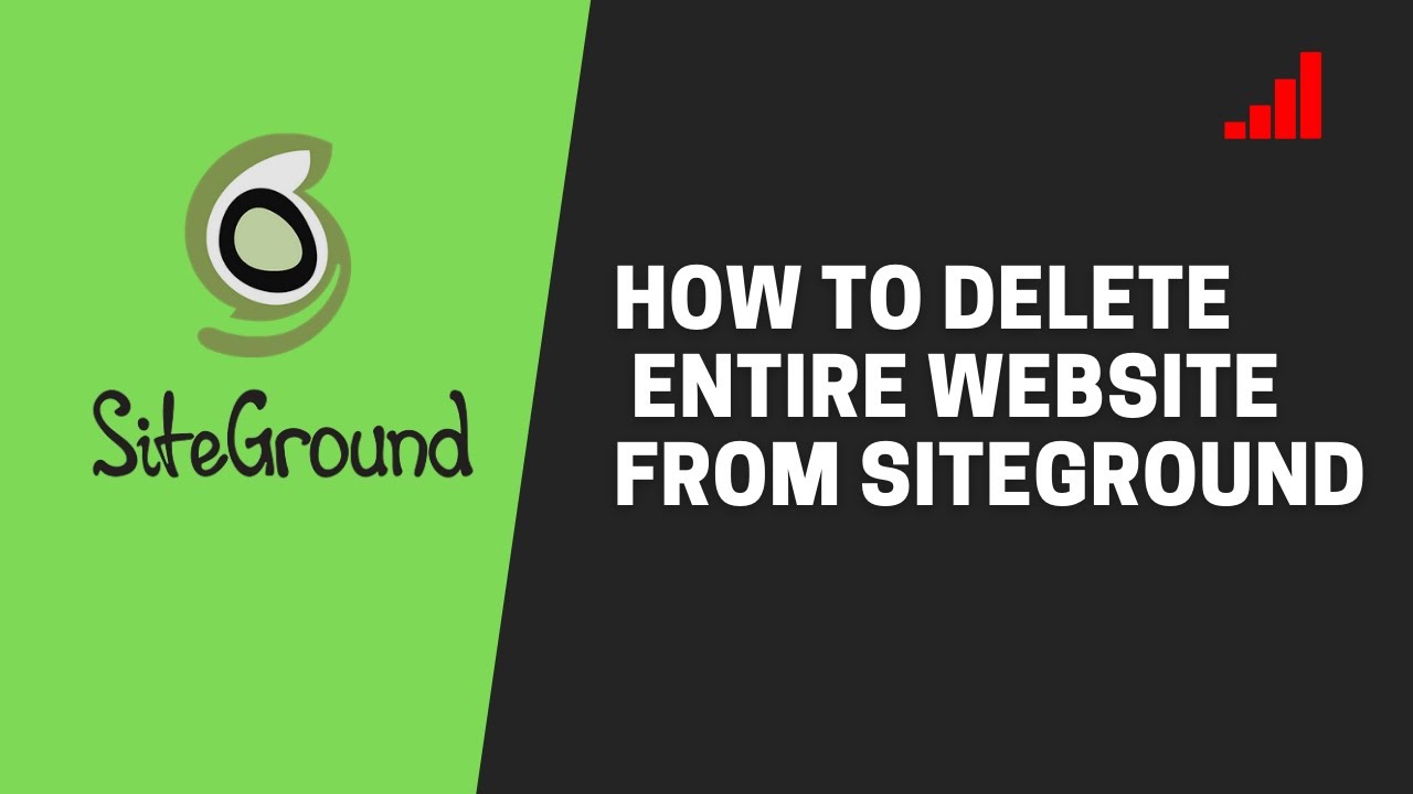How To Delete Website From Your Siteground Account