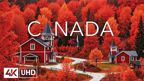 Autumn in Canada 4K UHD 🍁 Maple Forests, Rocky Mountains, Serene Lakes - VIDEO 4K UHD