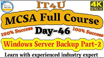 MCSA Full Course Day 46: Windows Server Backup Part- 2 Full Practical Guide Step-by-Step #mcsa