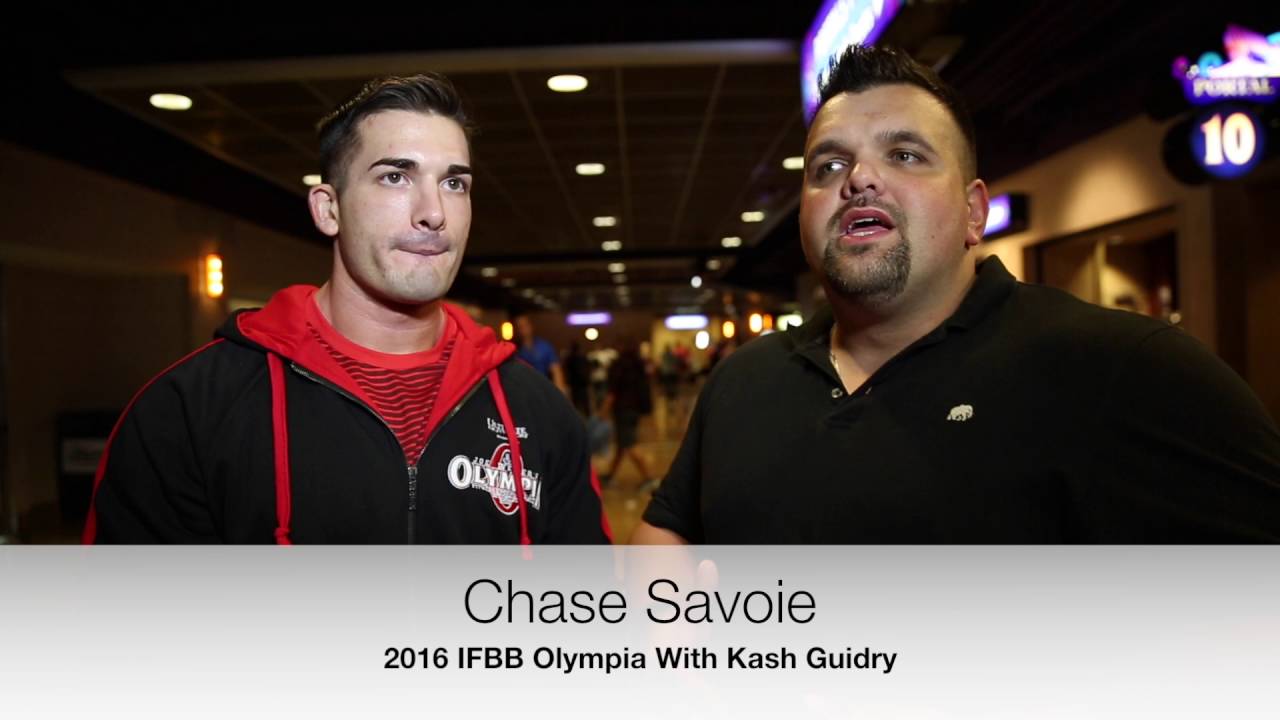 IFBB Men's Physique Pro Chase Savoie At The 2016 Olympia With Kash Guidry