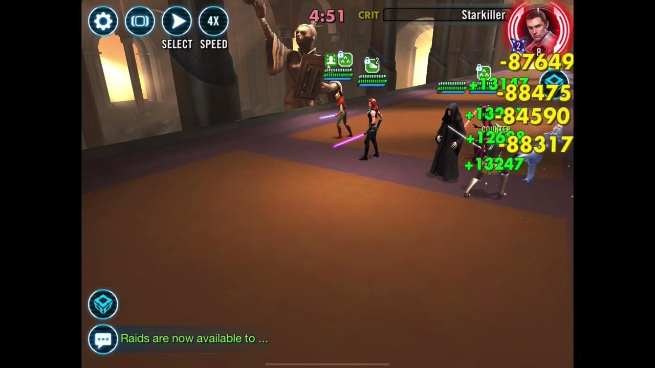 Ahsoka Tano (Fulcrum) solo vs Palp/SK in TW swgoh YouTube
