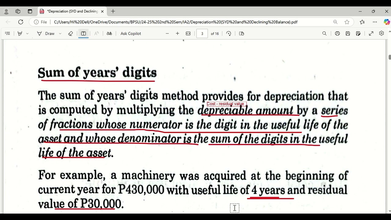 Depreciation part 2 Discussion