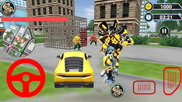Grand Robot Transform Car Driving 3D Game || Robot Transform Game || Car Transform Gameplay