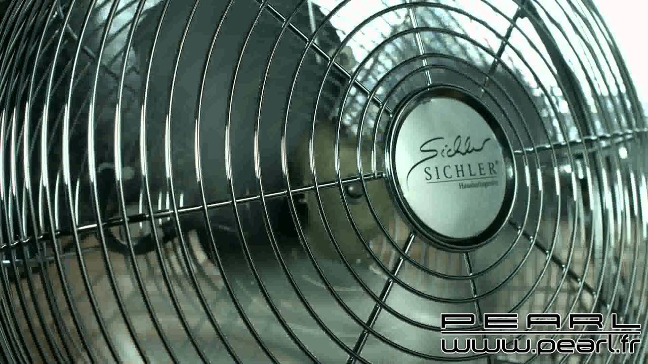 Ventilateur de sol silencieux diam. 30cm & grille multidirectionnelle
