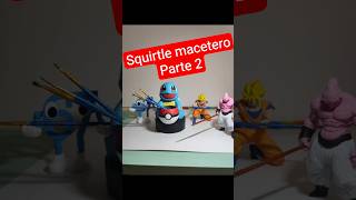 🐢 Squirtle Macetero Pintado a Mano | Proceso Completo 🎨 #shortsfeed #pokemonart