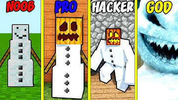 MINECRAFT BATTLE: NOOB vs PRO vs HACKER vs GOD: SNOWMAN+ in Minecraft Real Life AVM SHORT ANIMATION