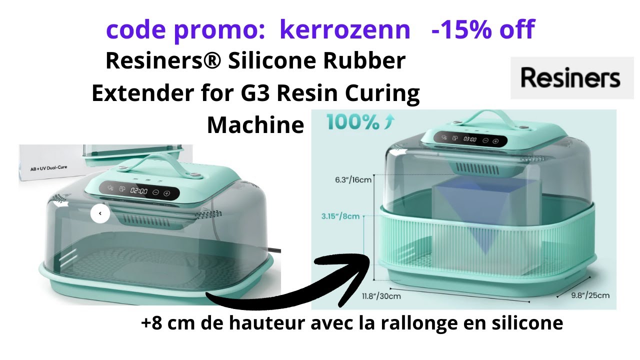 je teste le Silicone Rubber Extender for G3 Resin Curing Machine 