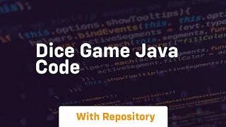 dice game java code
