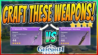 WHAT ARE THE BEST 4 STAR CRAFTED WEAPONS | F2P Players CRAFT THESE! | Genshin Impact Guide