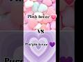 Pink lover vs purple loverchoose oneprincessalisham shorts pink purple lover ytshorts