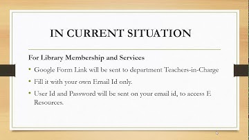 Library Orientation 18th Nov 2020