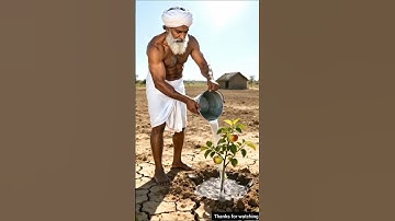 Grandfather saved the apple tree from drying up by watering it 😭 #ai​ #tree​ #save​ #apple
