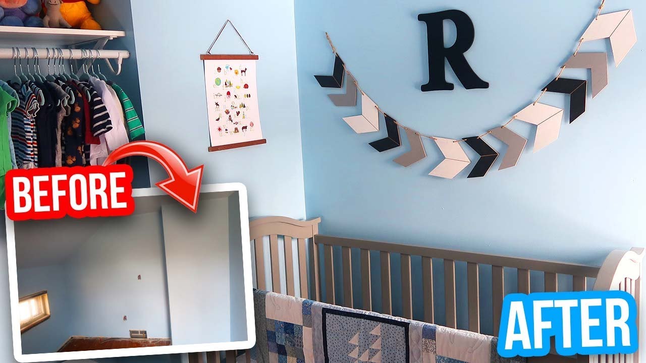 ROOM TRANSFORMATION ON A BUDGET: Baby Nursery Makeover - YouTube