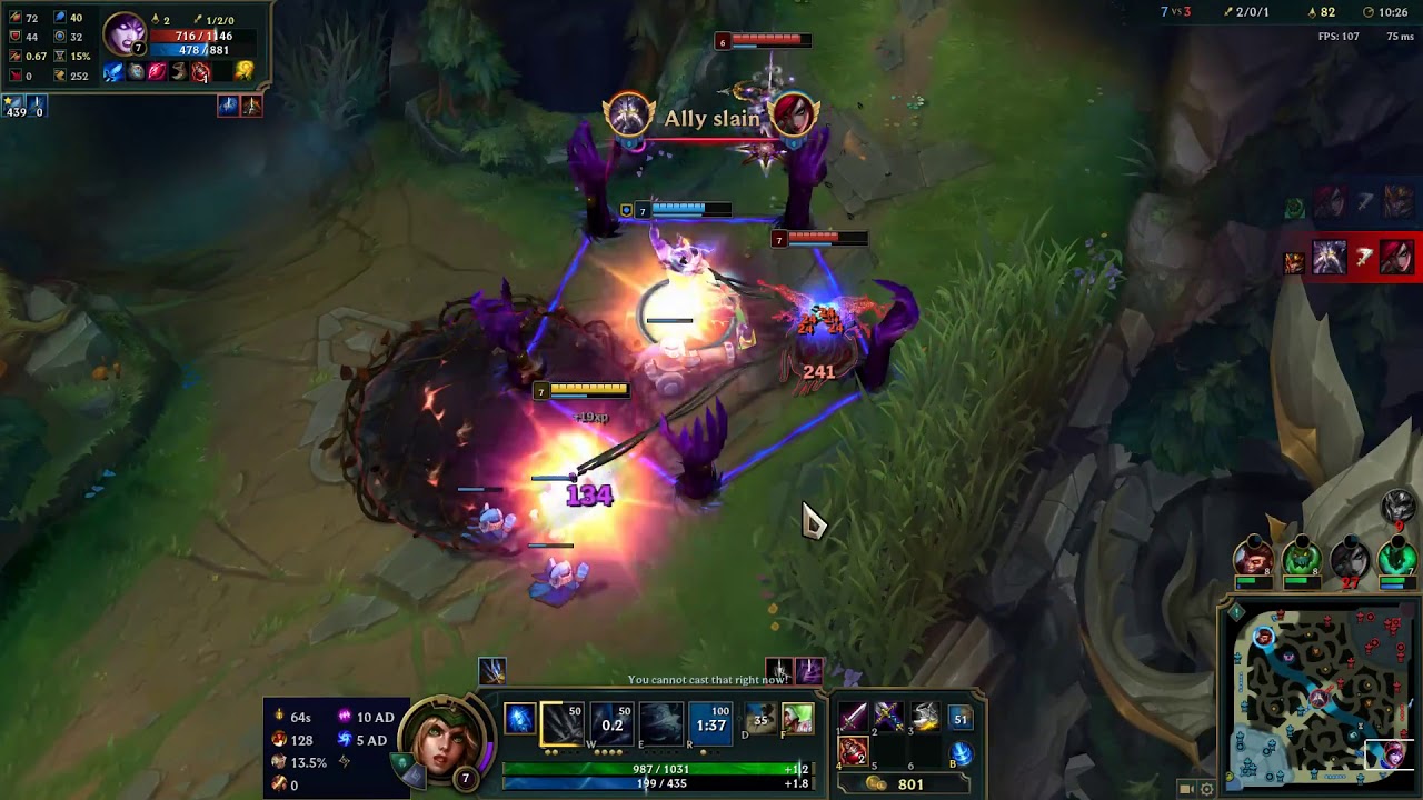 League Of Legends Ft Ashe On Bot (Game 2229 Patch 8.19)