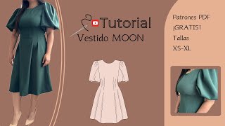 : Tutorial de confecci'on de vestido rom'antico + Patr'on GRATIS | Tallas XS - XL