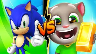 Sonic Dash Vs Talking Tom Gold Run - Gameplay Speed Battle | Sonic Vs Tom Who's Win 😮💪🏻 screenshot 5
