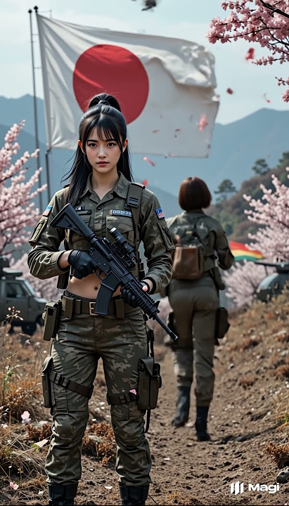 Japanese Army Queens 🇯🇵 Elite Women in Tactical Action!#shorts #ai #army #war