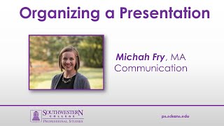 Webinar: Organizing a Presentation