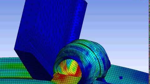 Ansys Workbench explicit dynamics cutting of convex AlSi 1045 workpiece example 18