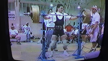 1995 USPF California State Powerlifting Championships Ron Fedkiw squats 683 at 220 lbs.