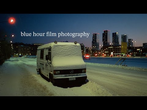 Blue Hour on Film in Freezing Cold 