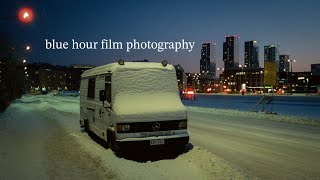 Blue Hour on Film in Freezing Cold 