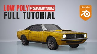 Modeling LOW POLY muscle car in Blender  FULL TUTORIAL