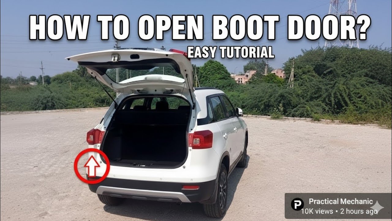 How to Open ❤️‍🔥Car Boot Door of Car?? Maruti Suzuki Breeza