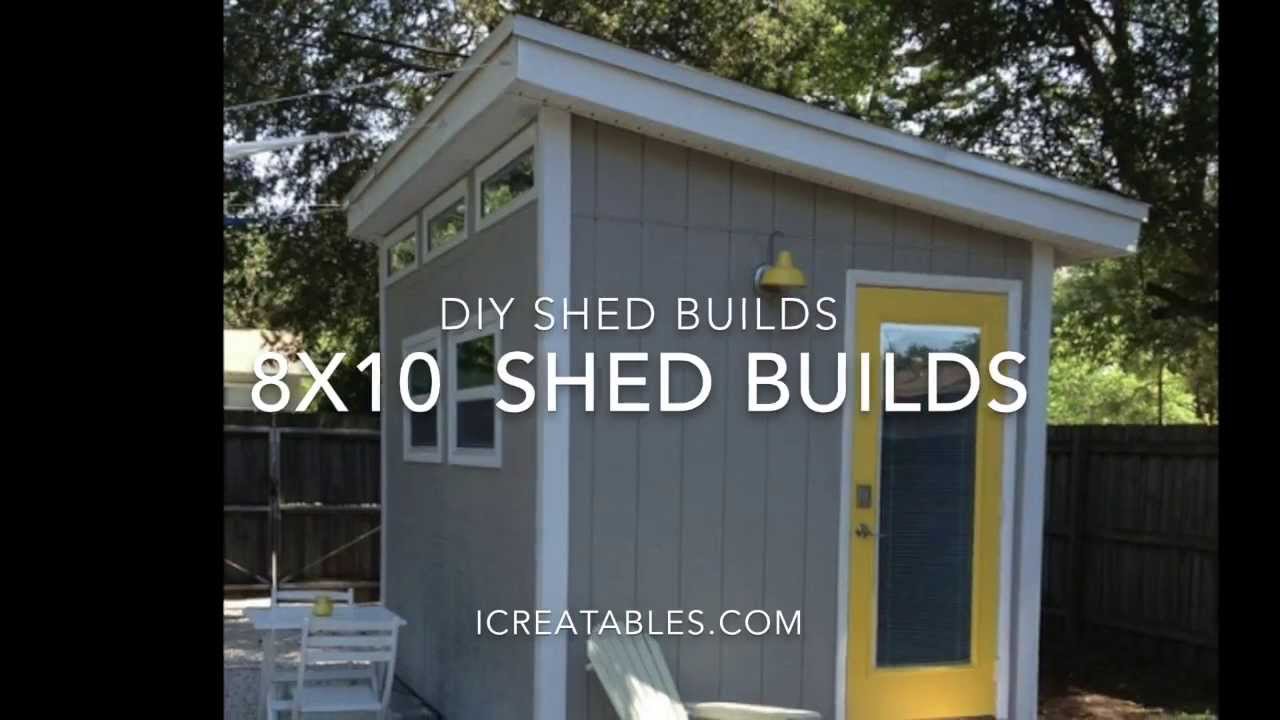 8x10 Shed Plans From iCreatablesTV - YouTube