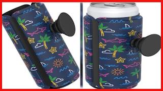 PopSockets PopThirst: Can Holder and Swappable Grip - Slim Can - Neon Tropicali