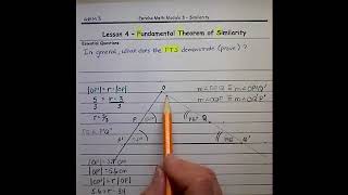 G8M3 Lesson 4 on The Fundamental Theorem of Similarity