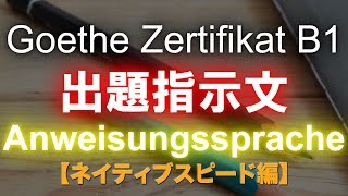 【ネイティブスピード編】Goethe B1リスニング〜試験Anweisungssprache