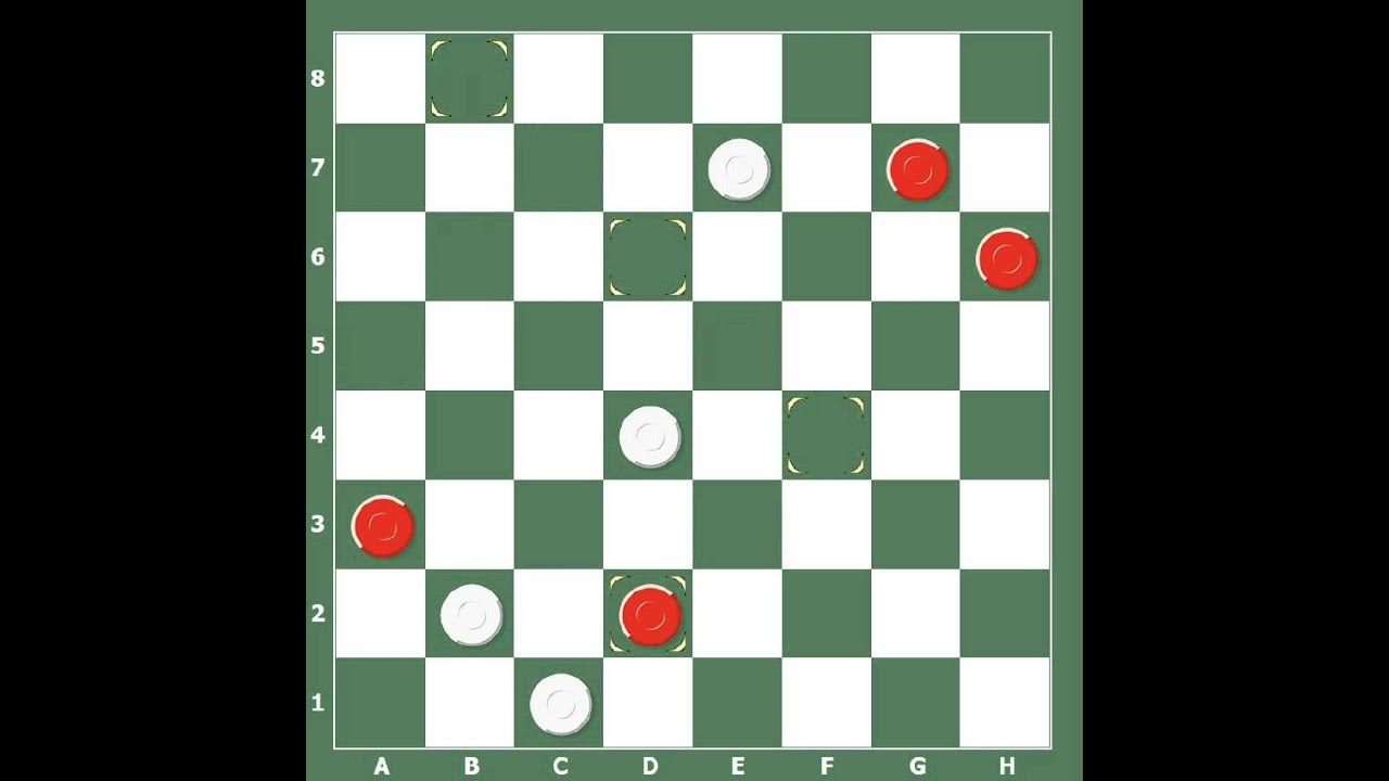 Jogo de Damas - Golpe na Tablita A3C5 - H8A3 