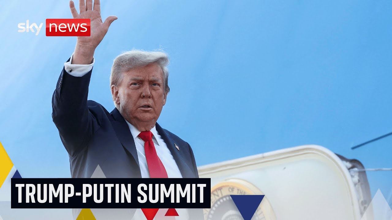 Trump boards Air Force One ahead of meeting with Putin in Alaska