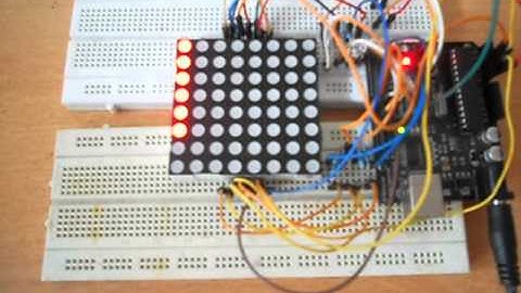 LED 8x8 Matrix Blink Shift Pattern 1