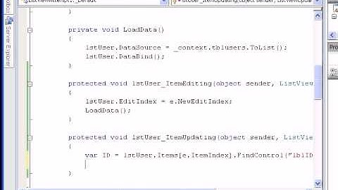 Listview Edit & Update Part - 3 ( Basic )