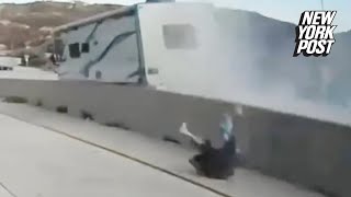 Shocking video captures former ESPN sportscaster being ejected from RV onto Calif. highway Information