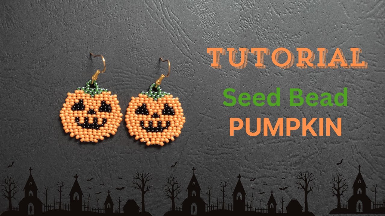 Halloween Beaded Jewelry, Seed Bead Pumpkin Tutorial